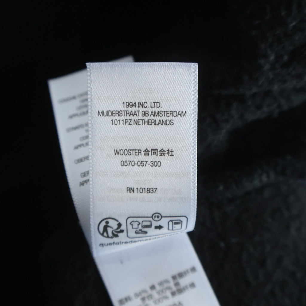 SUPREME(シュプリーム) 22AW Satin Applique Hooded Sweatshirt サテンアップリケ プルオーバー長袖スウェットパーカー フーディ ブラック -