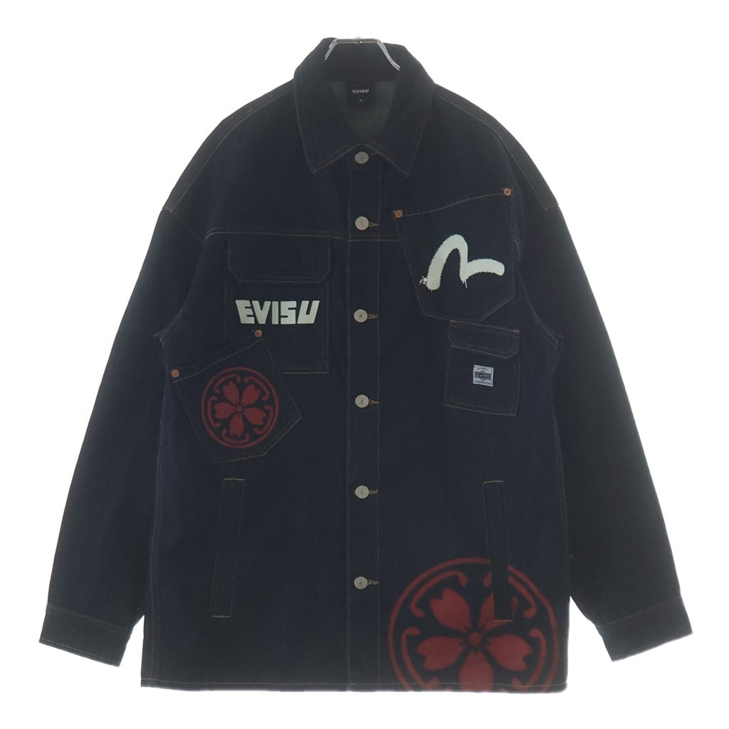 EVISU(エビス) Multi Pocket Denim Jacket 韓国限定 マルチポケット デニムジャケット インディゴ EY5MJJ702