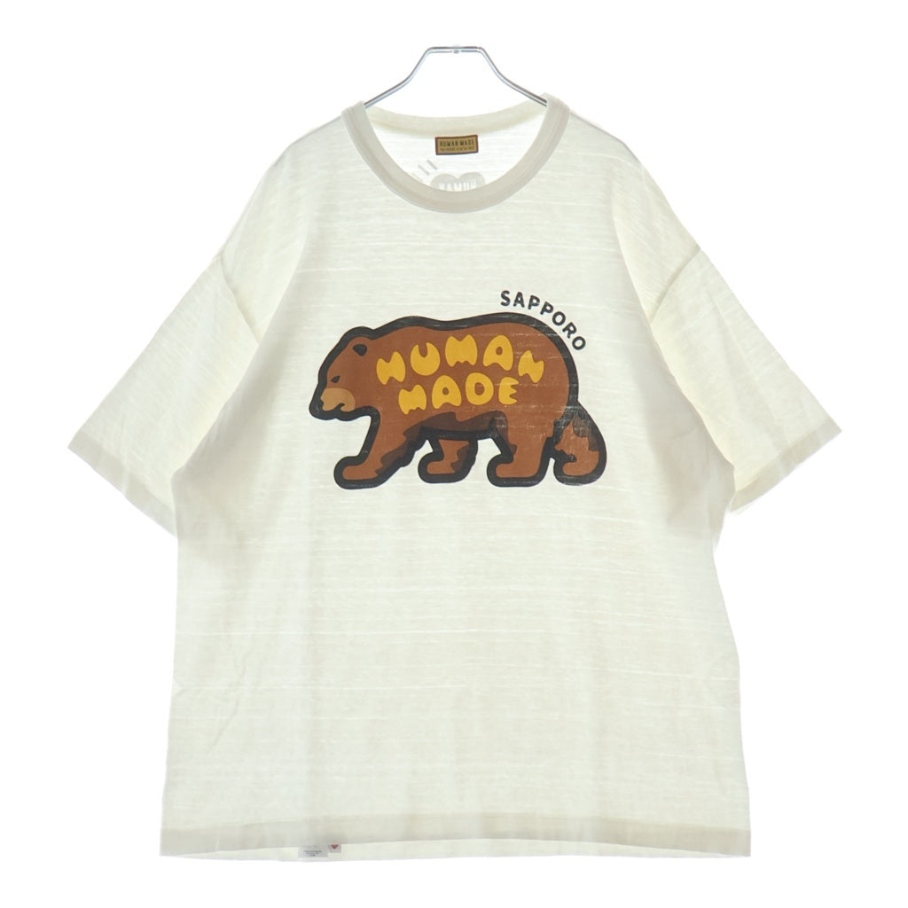 HUMAN MADE(ヒューマンメイド) 24SS SAPPORO STORES EXCLUSIVE ANIMAL T-SHIRT 札幌限定 アニマルロゴプリント クルーネック半袖Tシャツカットソー ホワイト -