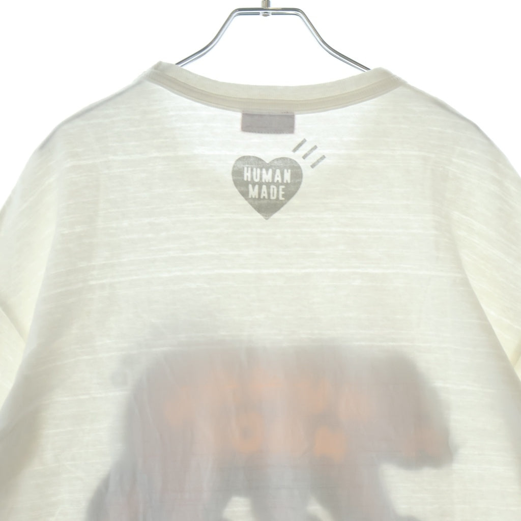 HUMAN MADE(ヒューマンメイド) 24SS SAPPORO STORES EXCLUSIVE ANIMAL T-SHIRT 札幌限定 アニマルロゴプリント クルーネック半袖Tシャツカットソー ホワイト -