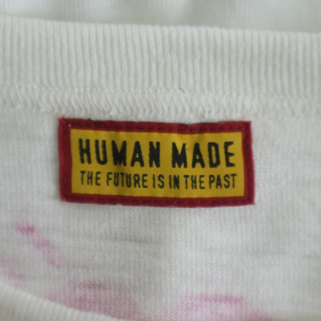 HUMAN MADE(ヒューマンメイド) 24SS HARAJUKU STORES EXCLUSIVE ANIMAL T-SHIRT 原宿限定 アニマルロゴプリント クルーネック半袖Tシャツカットソー ホワイト -