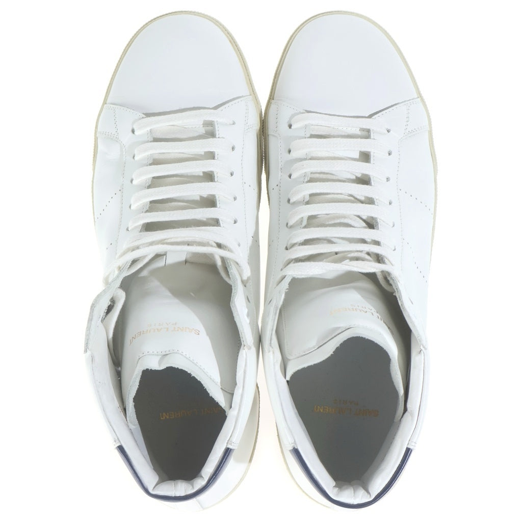 SAINT LAURENT PARIS(サンローランパリ) WHAITE COURT HIGH SNEAKERS 330276 レザー ハイカットスニーカー ホワイト