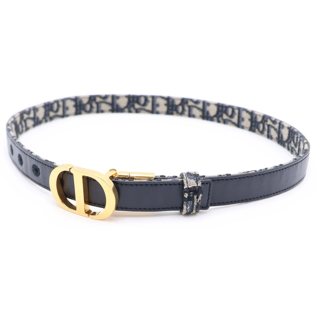 Christian Dior(クリスチャンディオール) 30 Montaigne Reversible モンテーニュ リバーシブル ベルト ネイビー/ホワイト B0178UWEO B0178UWEO