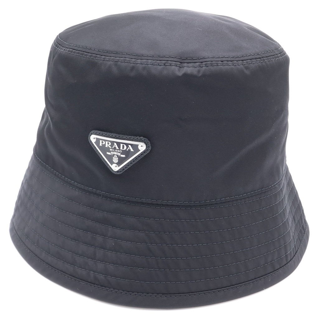 PRADA(プラダ) 25SS Re-Nylon リナイロン トライアングルロゴ バケットハット 帽子 ブラック 2HC137