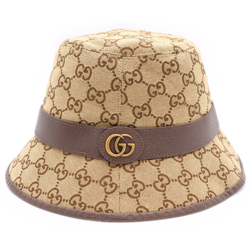 GUCCI(グッチ) GGキャンバス フェドラ バケットハット 帽子 ベージュ 576587