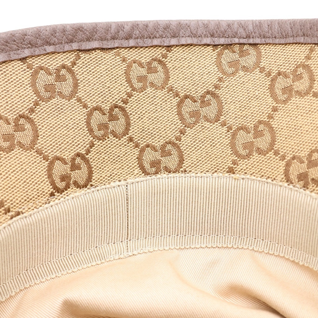 GUCCI(グッチ) GGキャンバス フェドラ バケットハット 帽子 ベージュ 576587