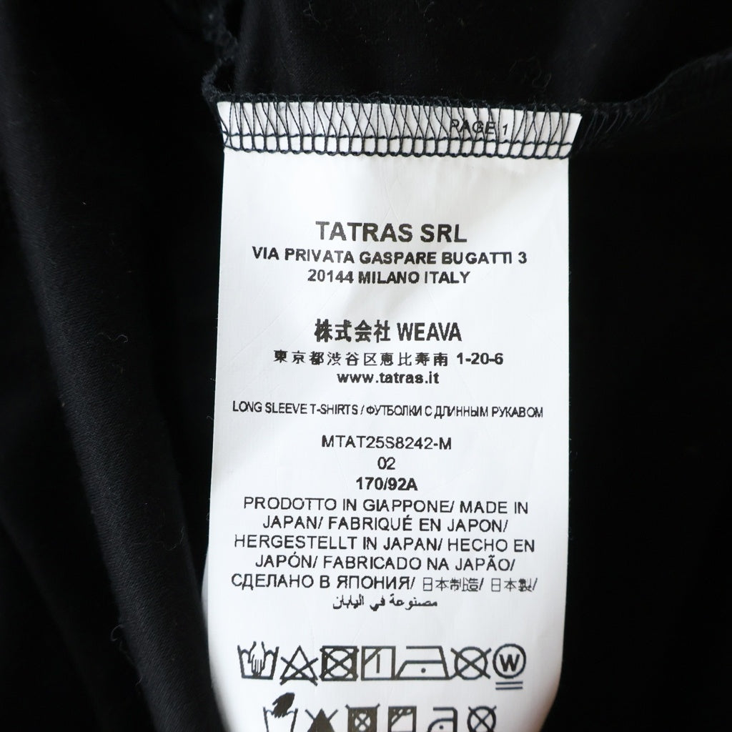 TATRAS(タトラス) BELECI クルーネック長袖Tシャツカットソー ブラック MTAT25S8242-M