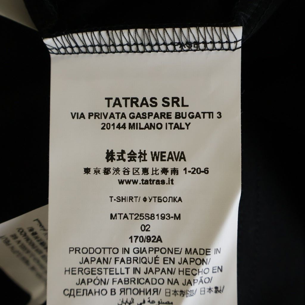 TATRAS(タトラス) NUNKI ショートスリーブクルーネック半袖Tシャツカットソー ブラック MTAT25S8193-M