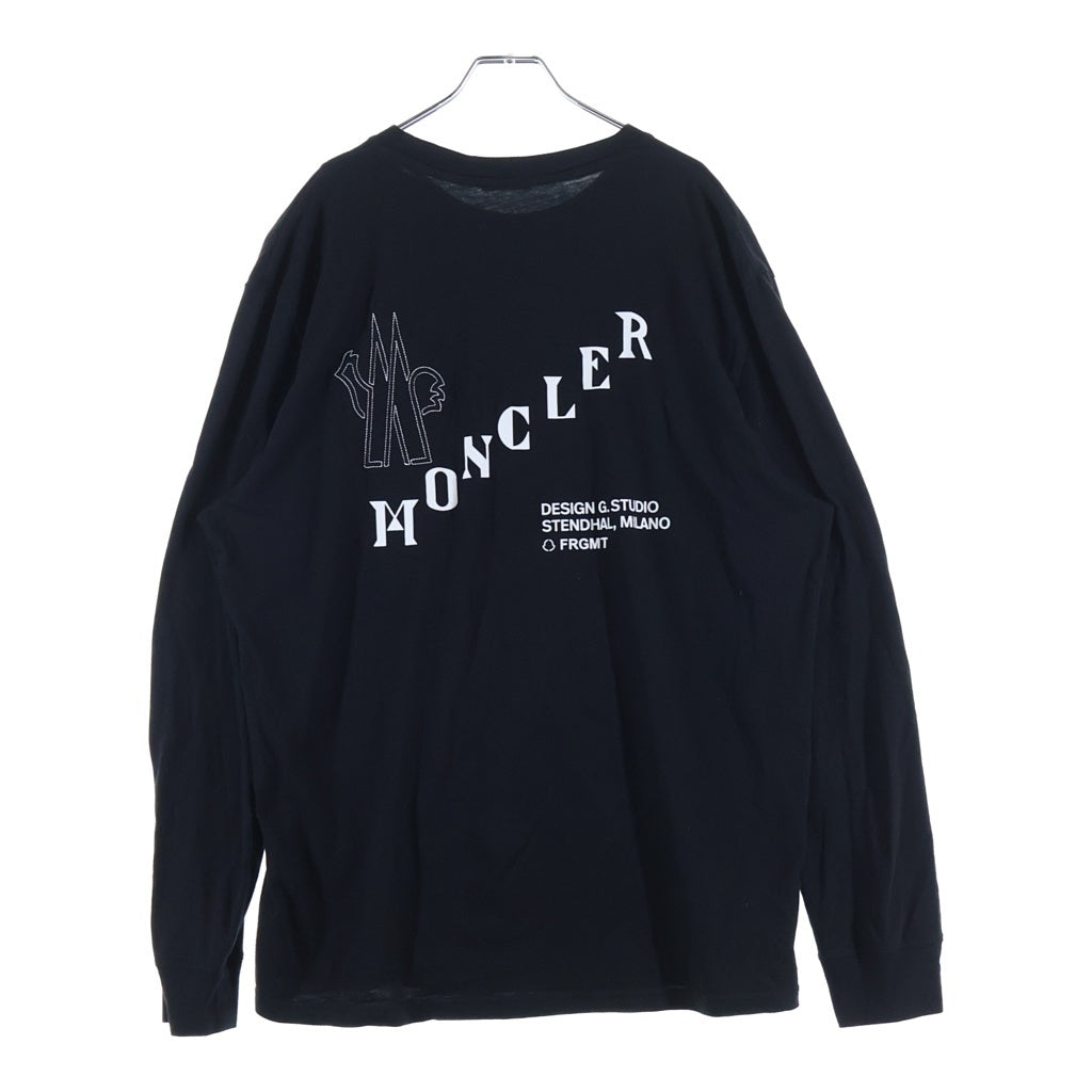 MONCLER(モンクレール) 21AW ×FRAGMENT L/S バックプリント ロングスリーブ 長袖Tシャツ カットソー ブラック G209U8D00003
