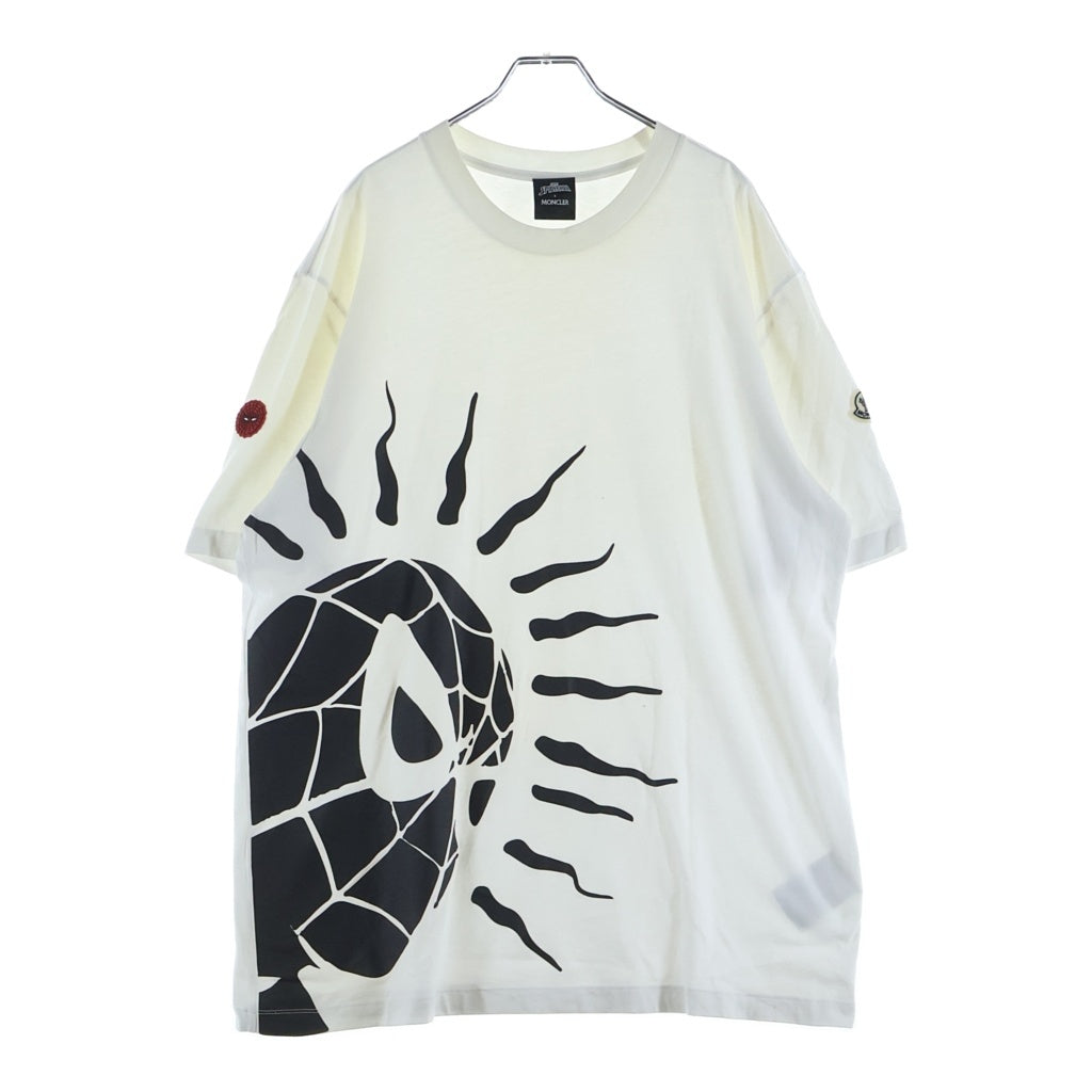 MONCLER(モンクレール) 22AW×Spiderman スパイダーマン プリント クルーネック 半袖Tシャツ ホワイト H20918C00004