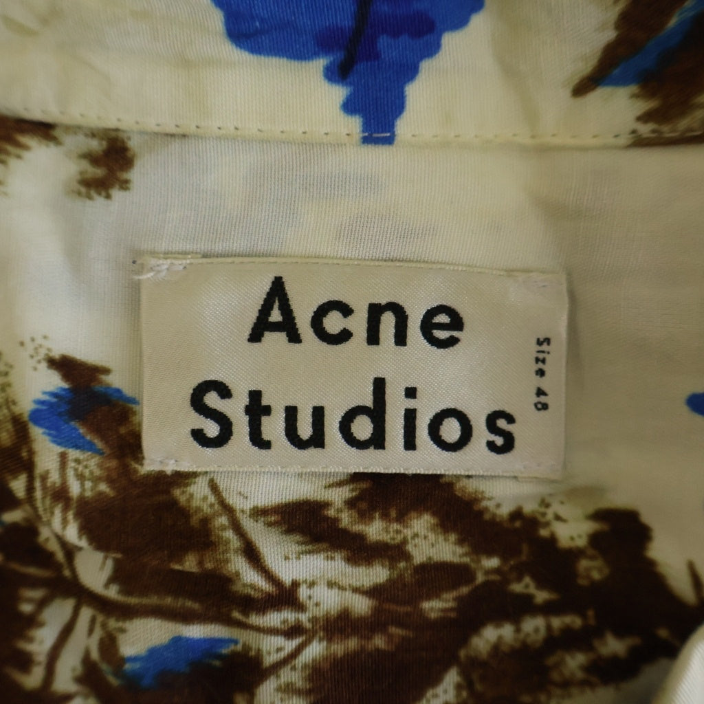 Acne Studios(アクネ ストゥディオズ) 19SS オープンカラー 開襟 レーヨン アロハ半袖シャツ マルチカラー FN-MN-SHIR000034