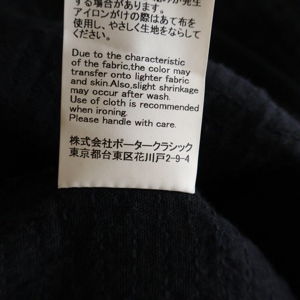 Porter Classic(ポータークラシック) SASHIKO LIGHT SHIRT JACKET 刺し子 コットンシャツ ジャケット ブラック ‐