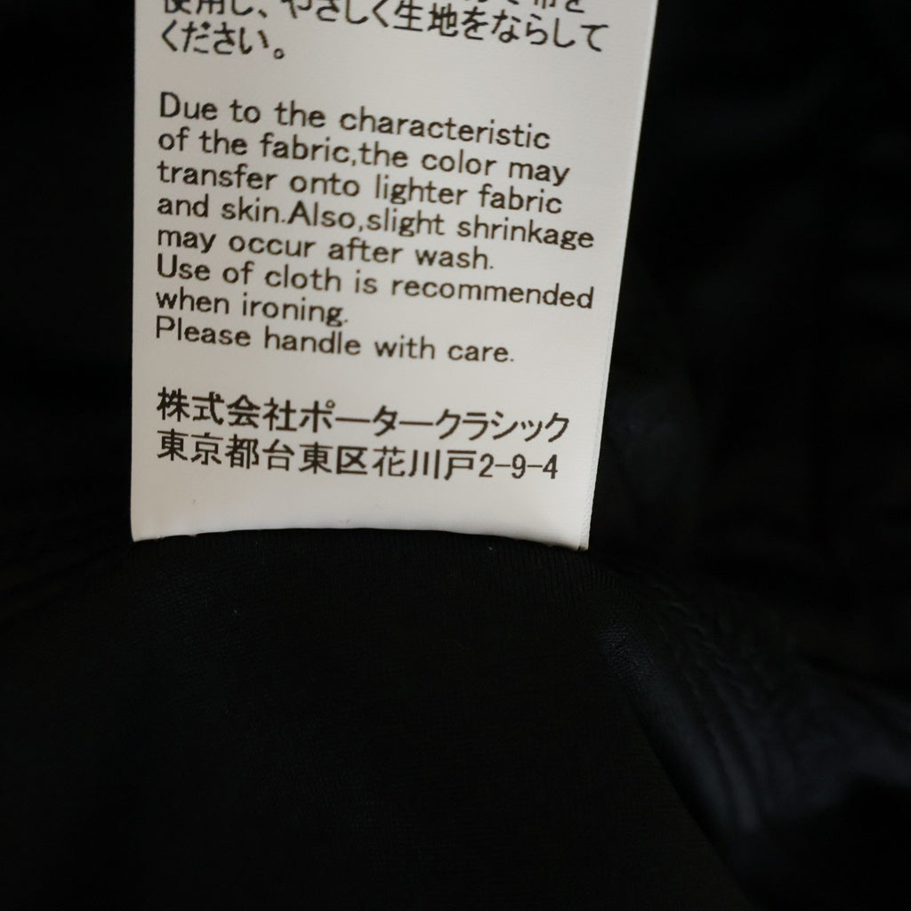 Porter Classic(ポータークラシック) SASHIKO LIGHT EASY PANTS 刺し子 コットンパンツ ブラック ‐