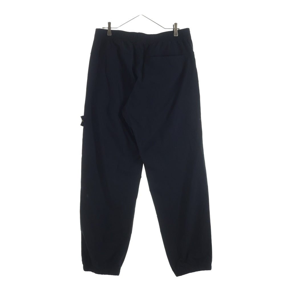 STONE ISLAND(ストーンアイランド) 26SS Polyamide Straight Black Trousers ロゴワッペン刺繍 ナイロンストレートパンツ ブラック L1S153100048