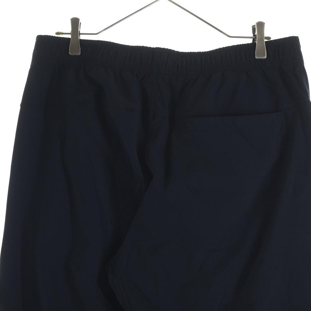 STONE ISLAND(ストーンアイランド) 26SS Polyamide Straight Black Trousers ロゴワッペン刺繍 ナイロンストレートパンツ ブラック L1S153100048