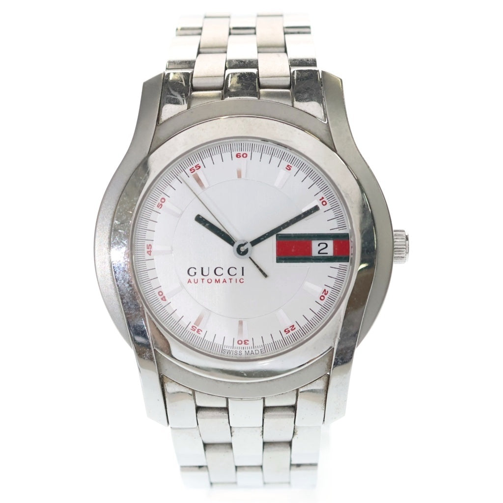 GUCCI(グッチ) Automatic Watch SS 自動巻き 白文字盤 腕時計 ウォッチ シルバー 5500