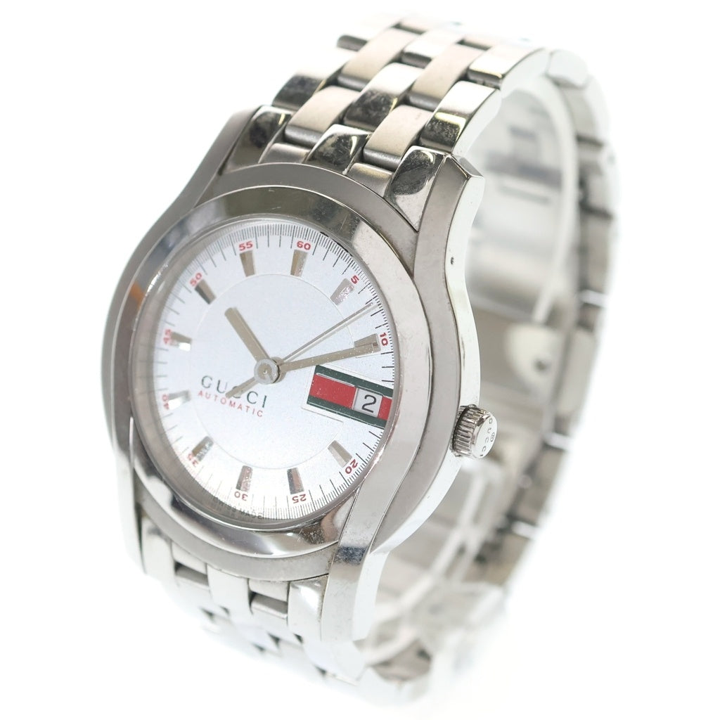 GUCCI(グッチ) Automatic Watch SS 自動巻き 白文字盤 腕時計 ウォッチ シルバー 5500