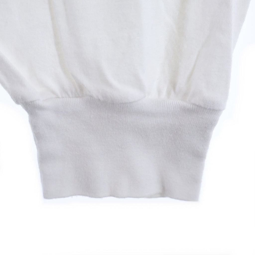 CHROME HEARTS(クロムハーツ) Made In Hollywood Vertical Logo Long Sleeve Tee メイドインハリウッド ヴァーティカルロゴ アームフローラルロゴ クルーネック長袖カットソー ホワイト/イエロー