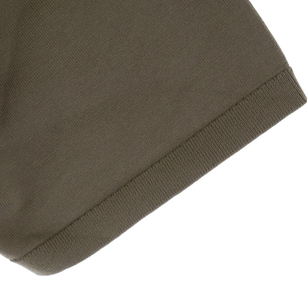 TATRAS(タトラス) CALCANTE カルカンテ Knit Pullover T-Shirts ロゴパッチ クルーネック半袖ニットTシャツカットソー ベージュ MCKZ0448053588
