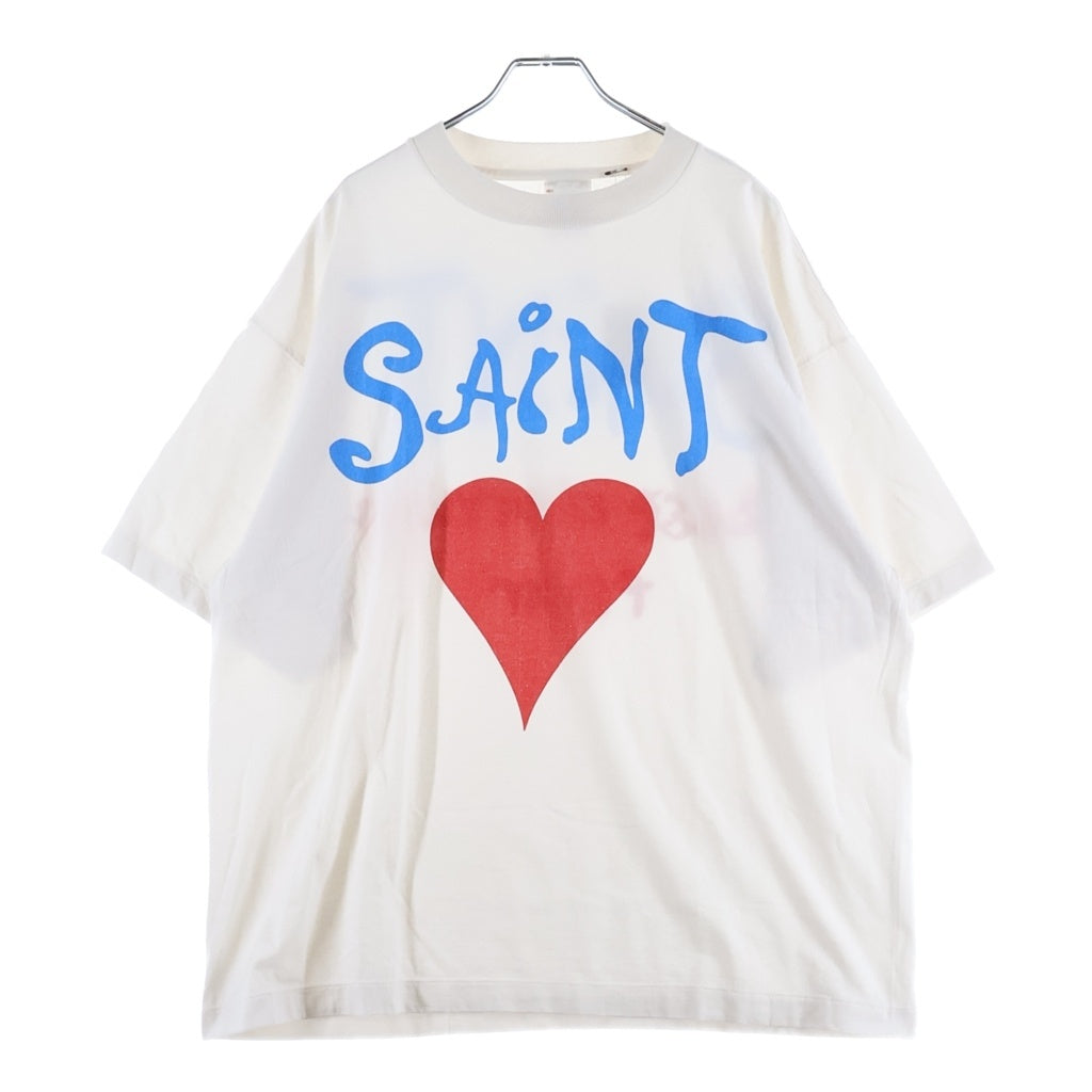 SAINT MICHAEL(セントマイケル) 26AW DEEP_SS T-SHIRT プリントクルーネック半袖Tシャツカットソー ホワイト SM-MK1-0000-011