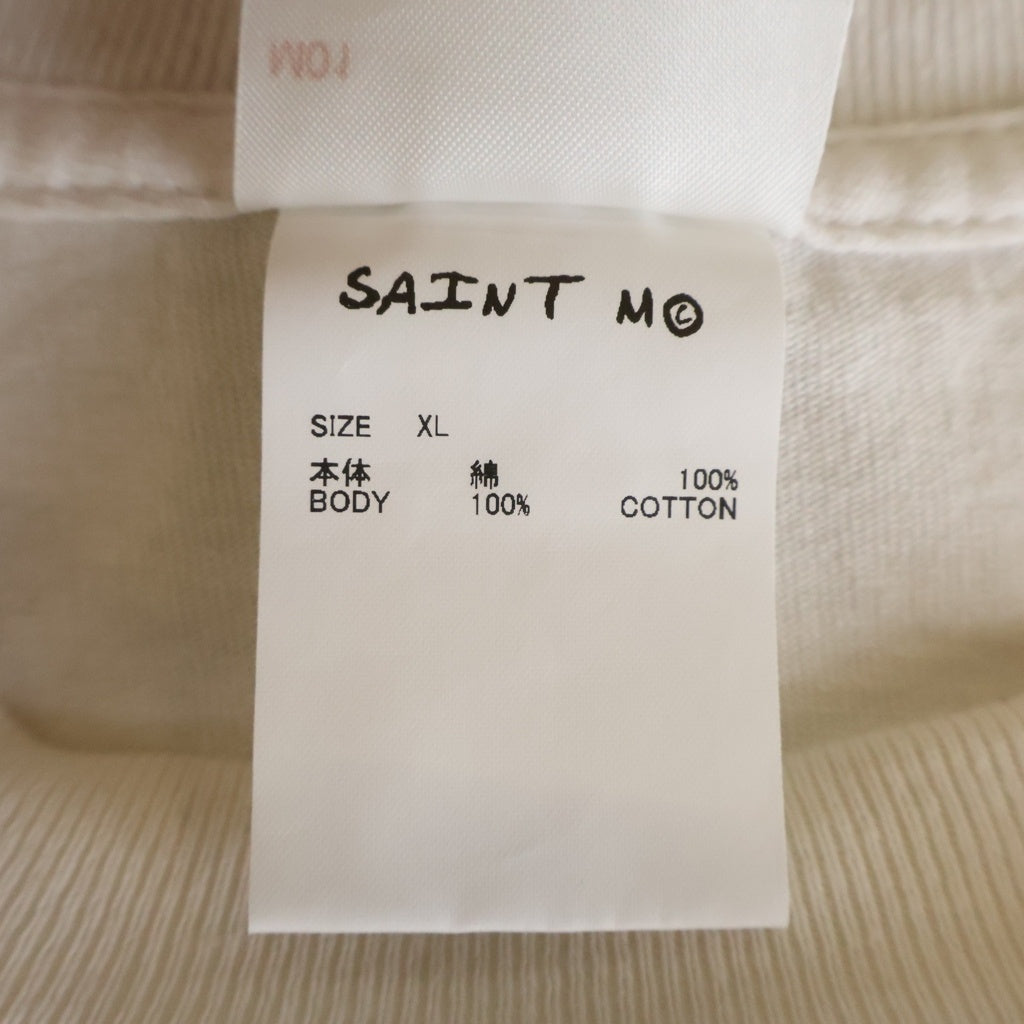 SAINT MICHAEL(セントマイケル) 26SS don't_SS T-SHIRT プリントクルーネック半袖Tシャツカットソー ホワイト SM-MK1ー0000ー014