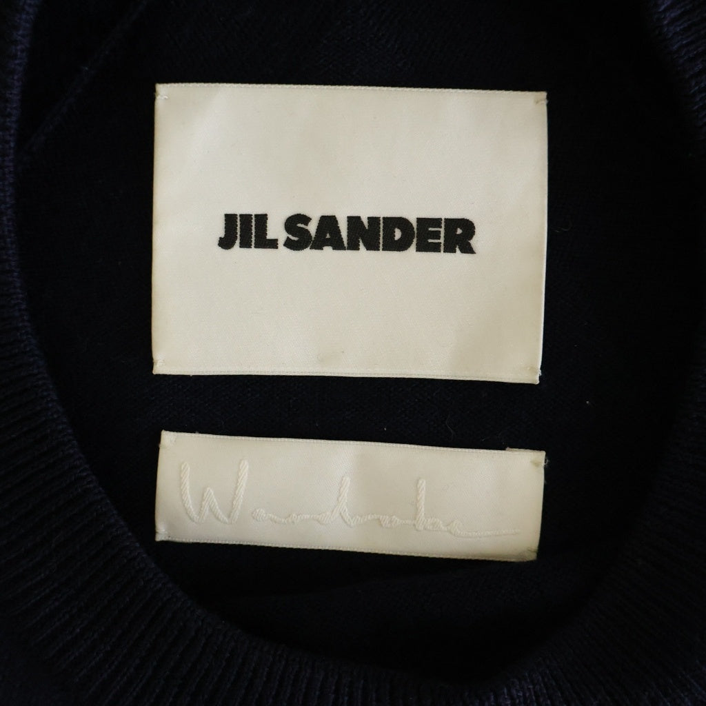 JIL SANDER(ジルサンダー) 23AW SWEATER CN LS クルーネック ウールニットセーター ネイビー J23GP0003 J14532