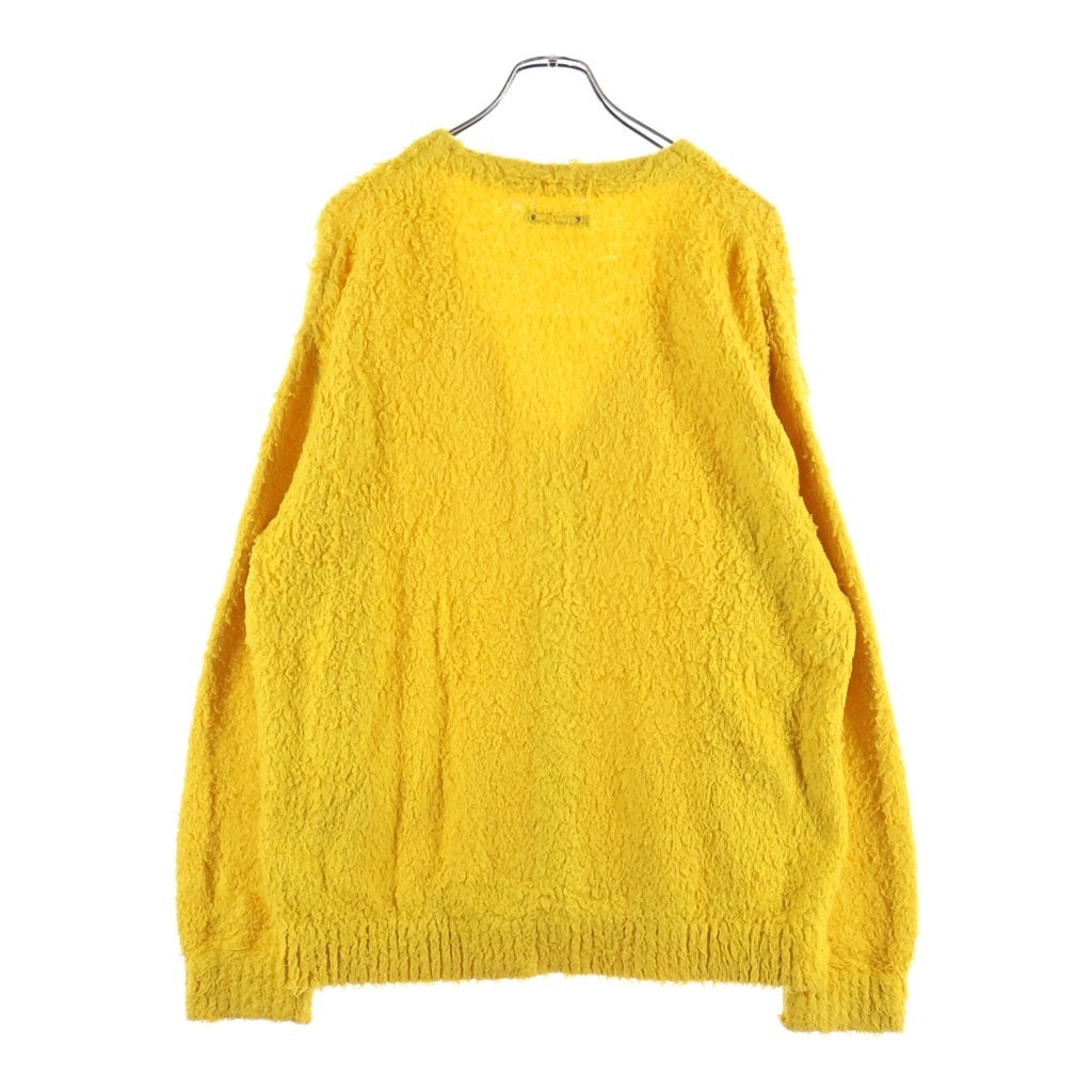 MINEDENIM(マインデニム) Shaggy Cotton Knit Cardigan シャギーコットン 長袖ニットカーディガン イエロー 2303-6001-25-022