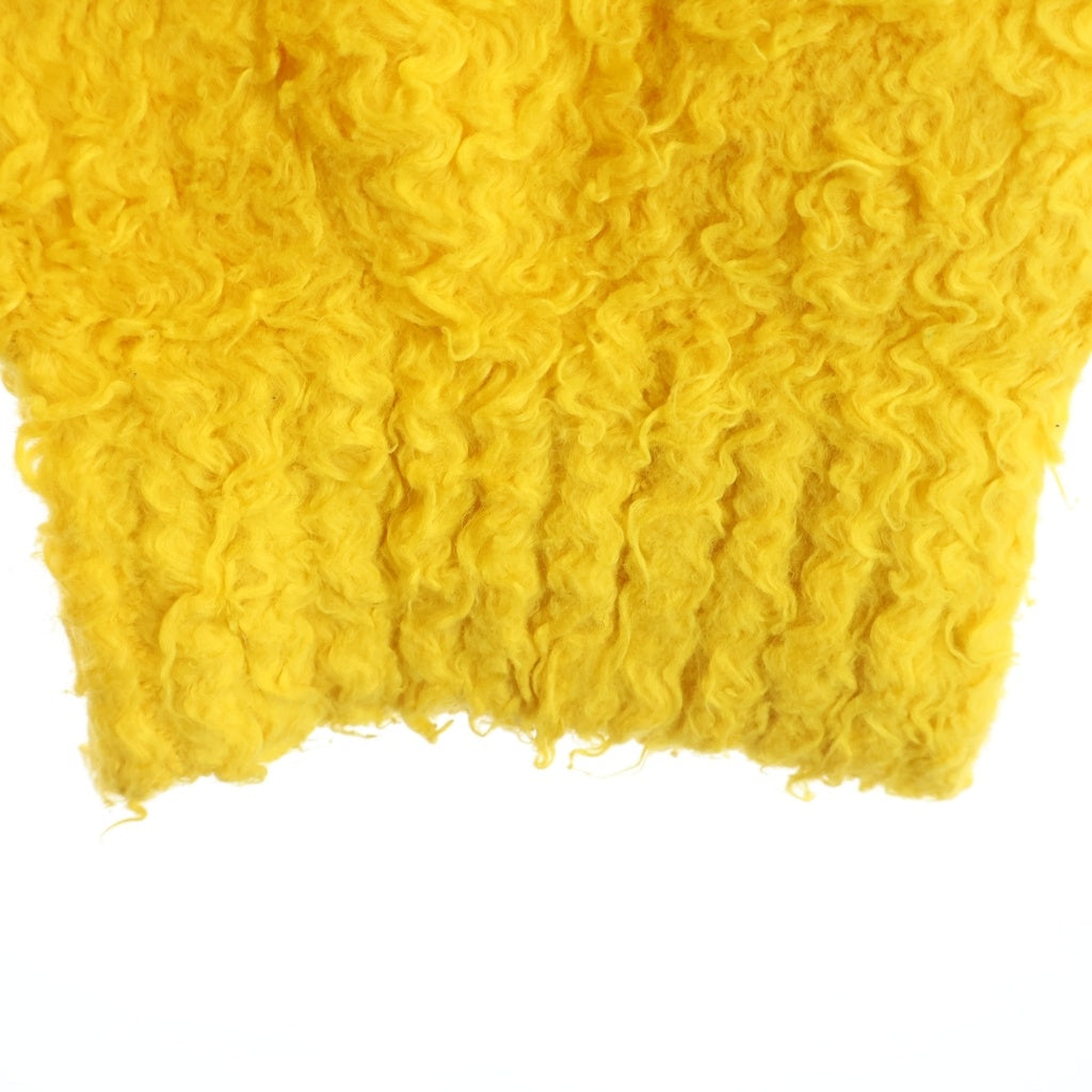 MINEDENIM(マインデニム) Shaggy Cotton Knit Cardigan シャギーコットン 長袖ニットカーディガン イエロー 2303-6001-25-022
