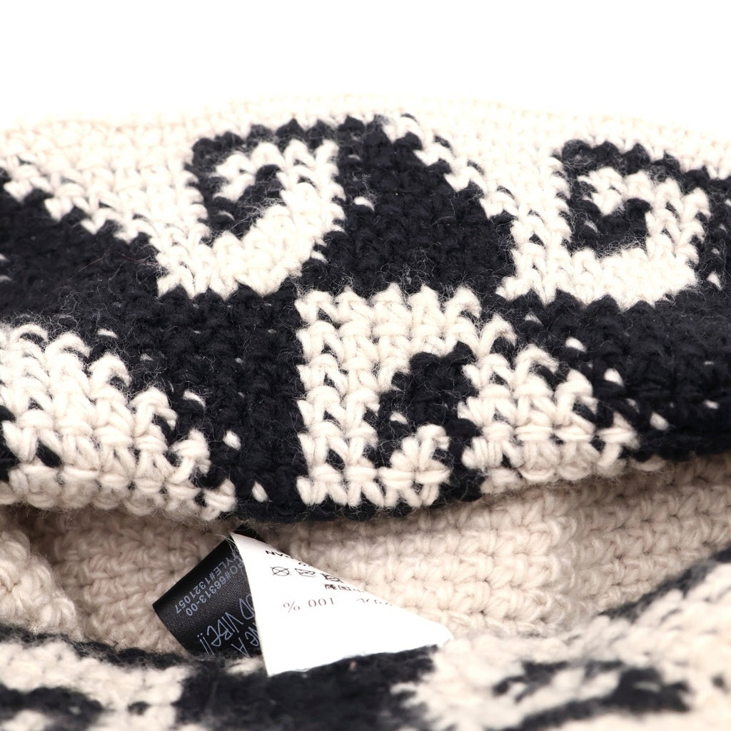STUSSY(ステューシー) WAVES KNIT BUCKET HAT ウェイブス ニット バケットハット ホワイト/ブラック 1321057