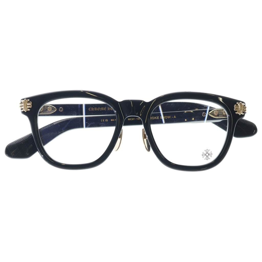 CHROME HEARTS(クロムハーツ) SMOKE SHOW-A スモークショー クリアフレーム CHプラス テンプル ウェリントン アイウェア サングラス 眼鏡 ブラック