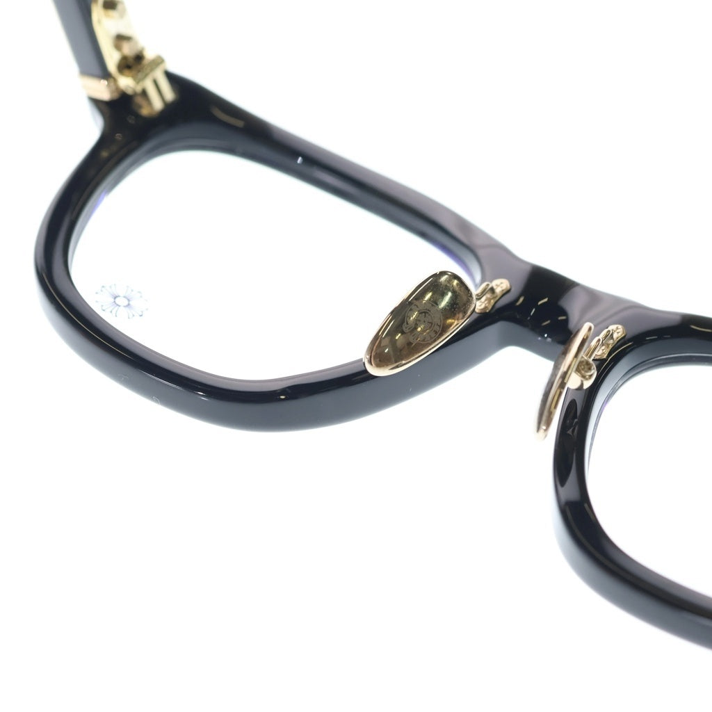 CHROME HEARTS(クロムハーツ) SMOKE SHOW-A スモークショー クリアフレーム CHプラス テンプル ウェリントン アイウェア サングラス 眼鏡 ブラック