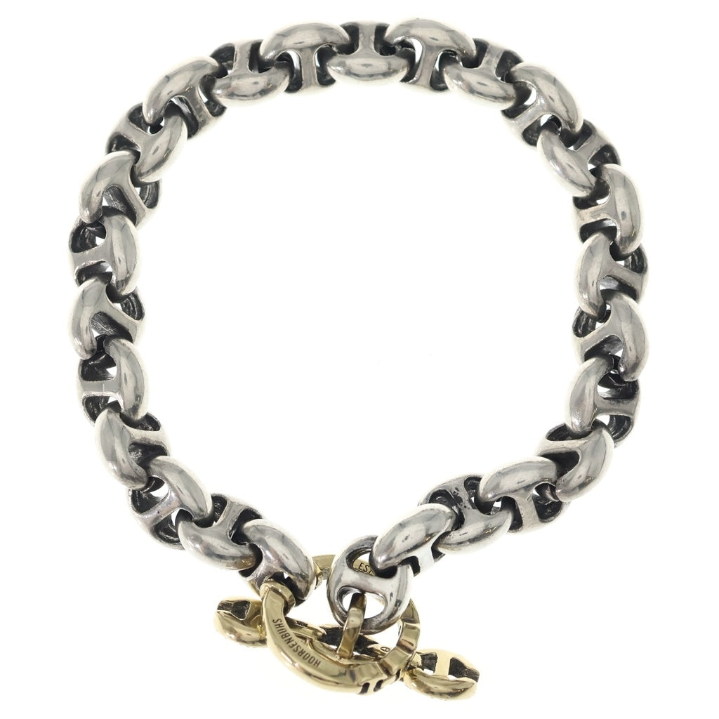 HOORSENBUHS(ホーセンブース) K18 10MM OPEN-LINK BRACELET オープンリンクブレスレット ダイヤ コンビ シルバー/ゴールド