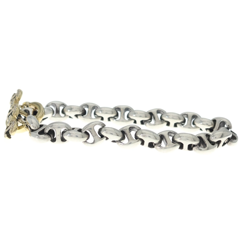 HOORSENBUHS(ホーセンブース) K18 10MM OPEN-LINK BRACELET オープンリンクブレスレット ダイヤ コンビ シルバー/ゴールド