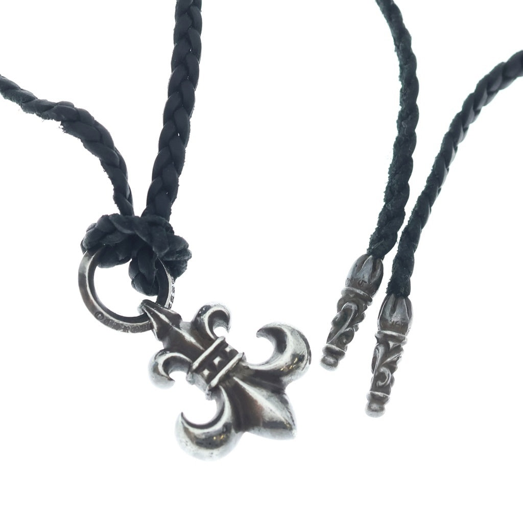 CHROME HEARTS(クロムハーツ) BS FLUER BSフレアペンダント シルバー ネックレストップ レザーブレイド -