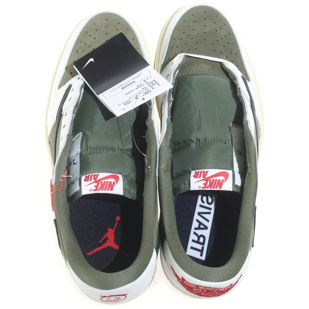 NIKE(ナイキ) ×TRAVIS SCOTT AIR JORDAN 1 LOW OG SP Reverse Olive トラヴィススコット エアジョーダン1 リバースオリーブ ローカットスニーカー US10/28.0cm DM7866-200