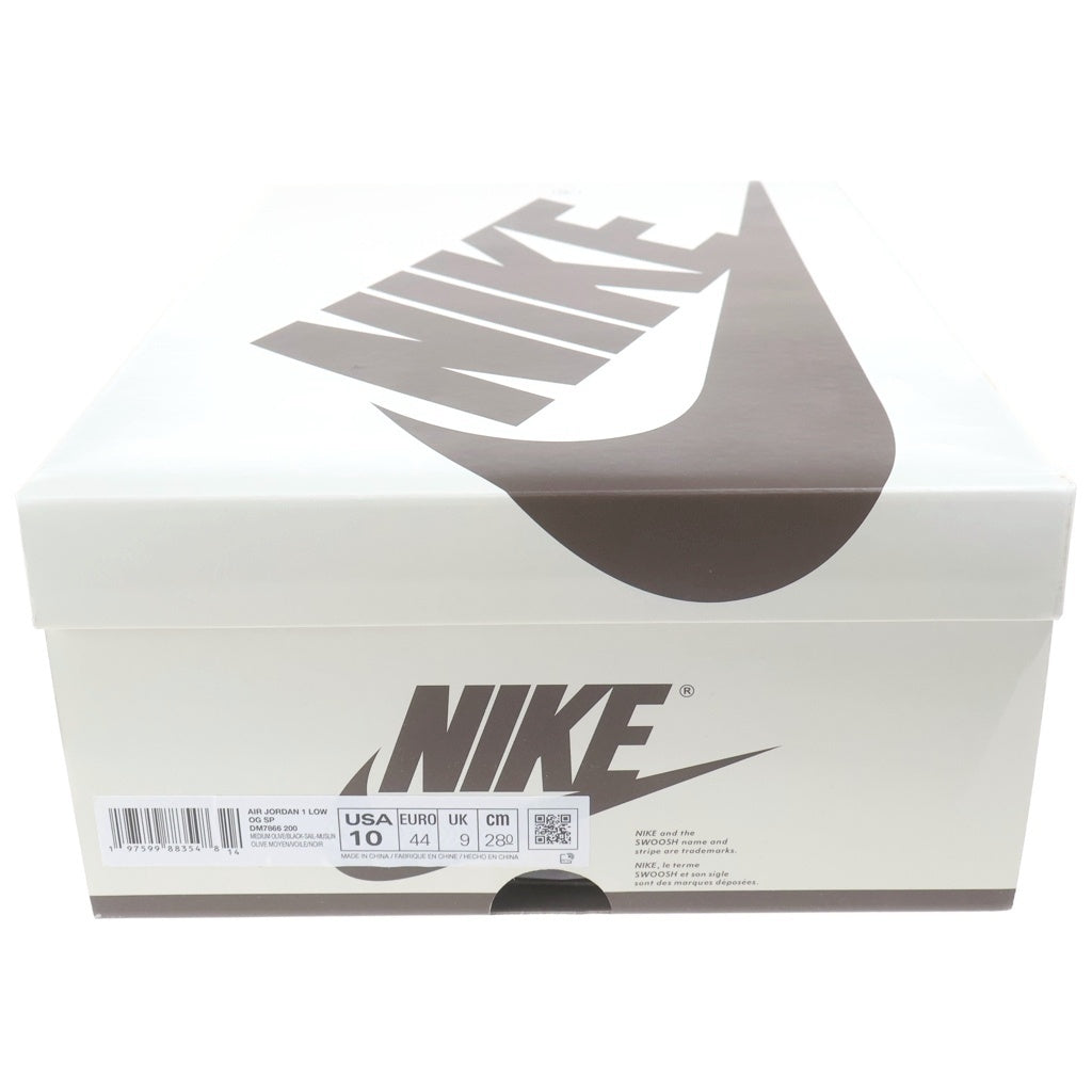 NIKE(ナイキ) ×TRAVIS SCOTT AIR JORDAN 1 LOW OG SP Reverse Olive トラヴィススコット エアジョーダン1 リバースオリーブ ローカットスニーカー US10/28.0cm DM7866-200