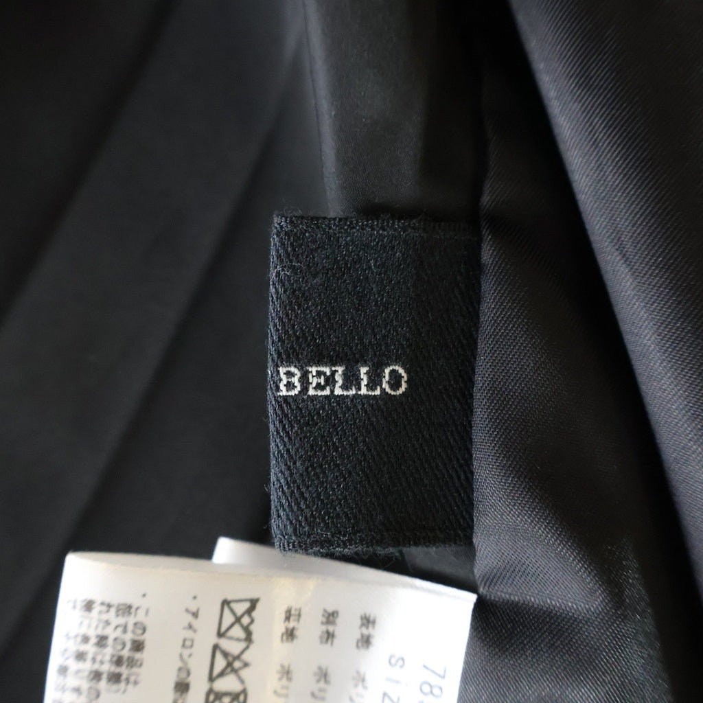 NO BRAND(ノーブランド) DROIT BELLO 【ドロイトベロ】 サイドZIPプリーツスカート ブラック レディース 7854216705