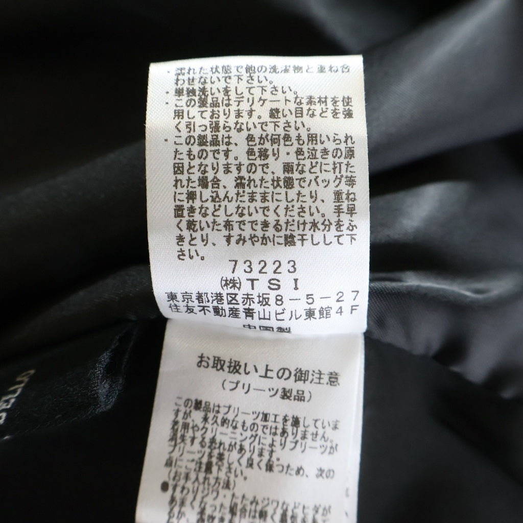 NO BRAND(ノーブランド) DROIT BELLO 【ドロイトベロ】 サイドZIPプリーツスカート ブラック レディース 7854216705