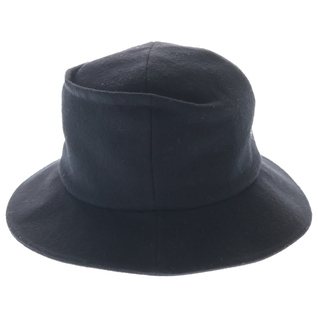 Yohji Yamamoto + NOIR(ヨウジヤマモトプリュスノアール) 20AW WOOL HAT ウールハット 帽子 ブラック NR-H03-103 レディース