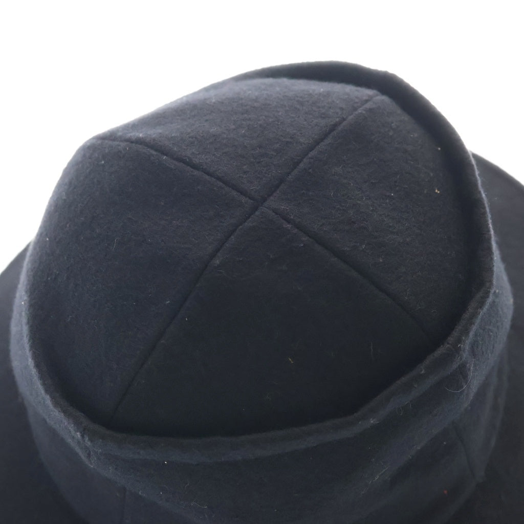 Yohji Yamamoto + NOIR(ヨウジヤマモトプリュスノアール) 20AW WOOL HAT ウールハット 帽子 ブラック NR-H03-103 レディース