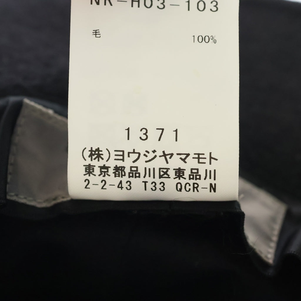 Yohji Yamamoto + NOIR(ヨウジヤマモトプリュスノアール) 20AW WOOL HAT ウールハット 帽子 ブラック NR-H03-103 レディース
