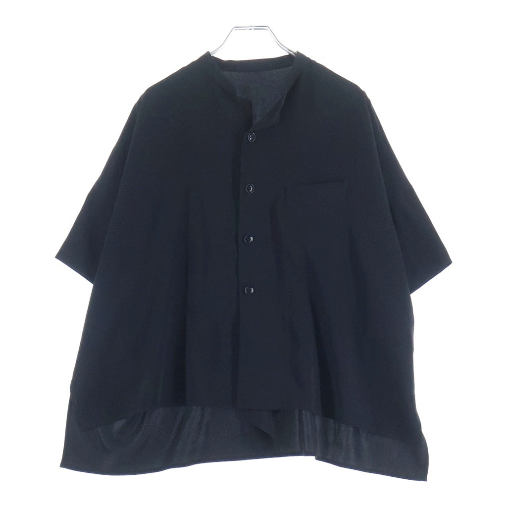 Y's(ワイズ) 17SS Crepe De Chine Half Sleeve Box Shirt クレープデシン ハーフスリーブボックスシャツ ブラック レディース YD-B21-500
