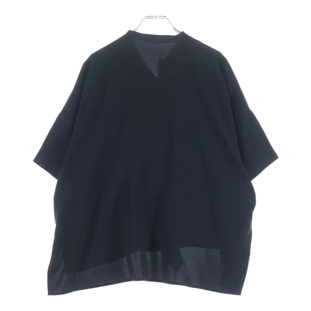 Y's(ワイズ) 17SS Crepe De Chine Half Sleeve Box Shirt クレープデシン ハーフスリーブボックスシャツ ブラック レディース YD-B21-500