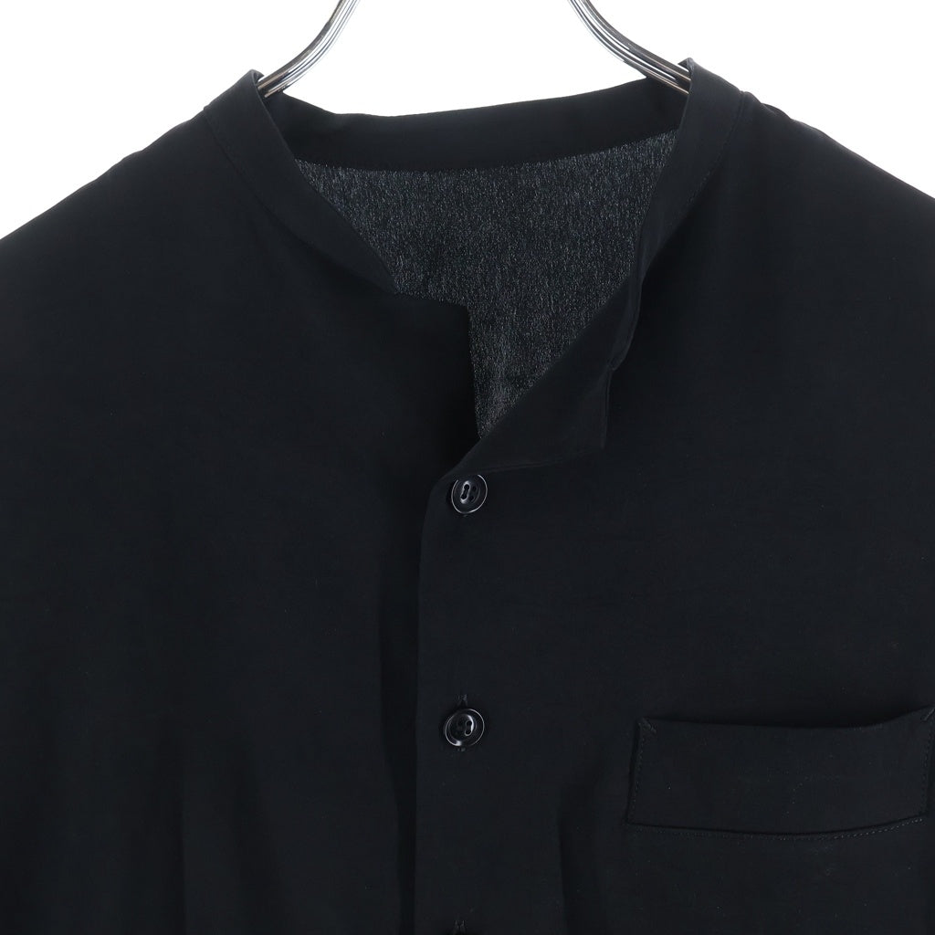 Y's(ワイズ) 17SS Crepe De Chine Half Sleeve Box Shirt クレープデシン ハーフスリーブボックスシャツ ブラック レディース YD-B21-500
