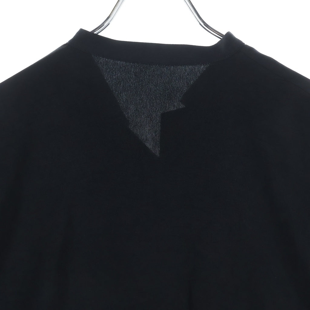 Y's(ワイズ) 17SS Crepe De Chine Half Sleeve Box Shirt クレープデシン ハーフスリーブボックスシャツ ブラック レディース YD-B21-500