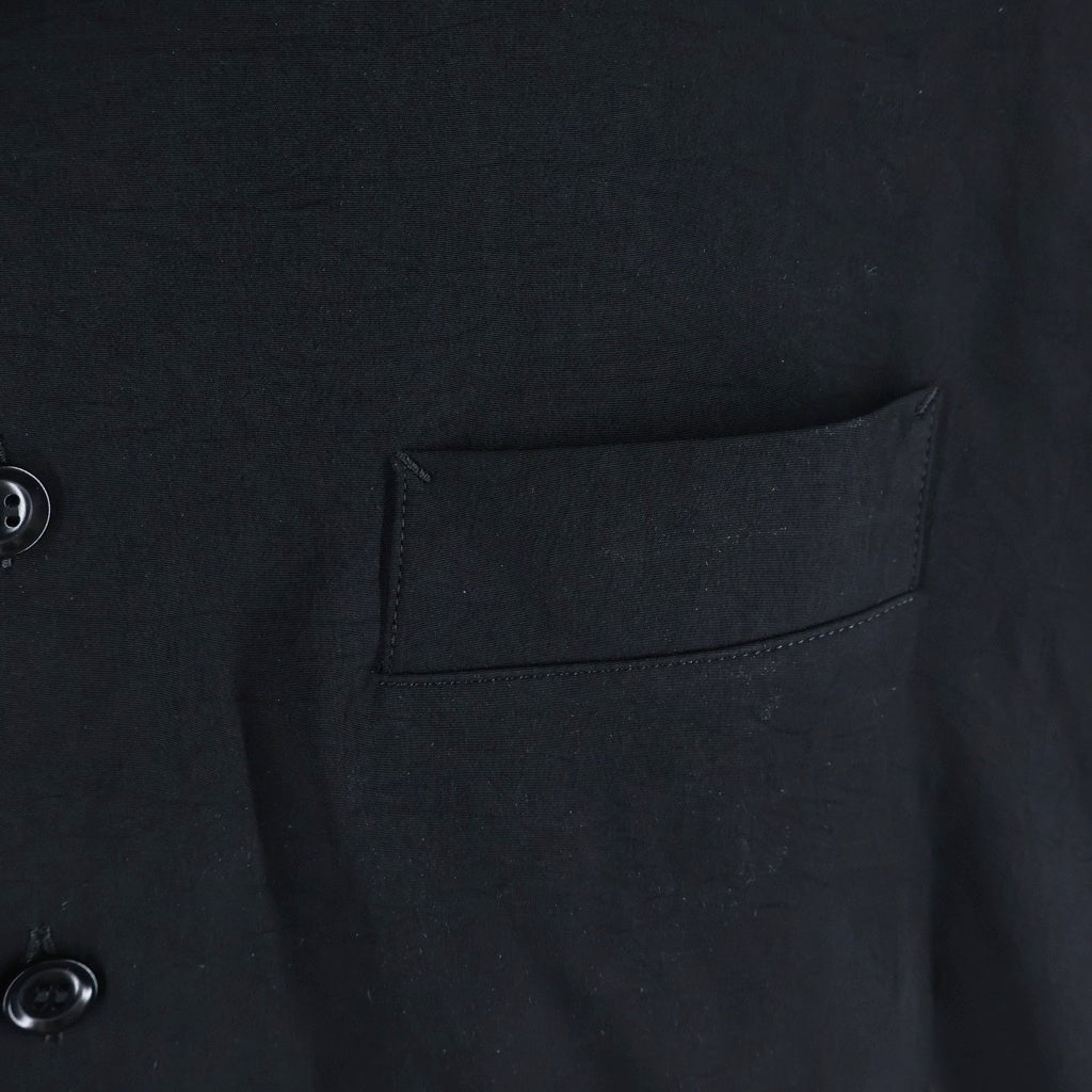 Y's(ワイズ) 17SS Crepe De Chine Half Sleeve Box Shirt クレープデシン ハーフスリーブボックスシャツ ブラック レディース YD-B21-500