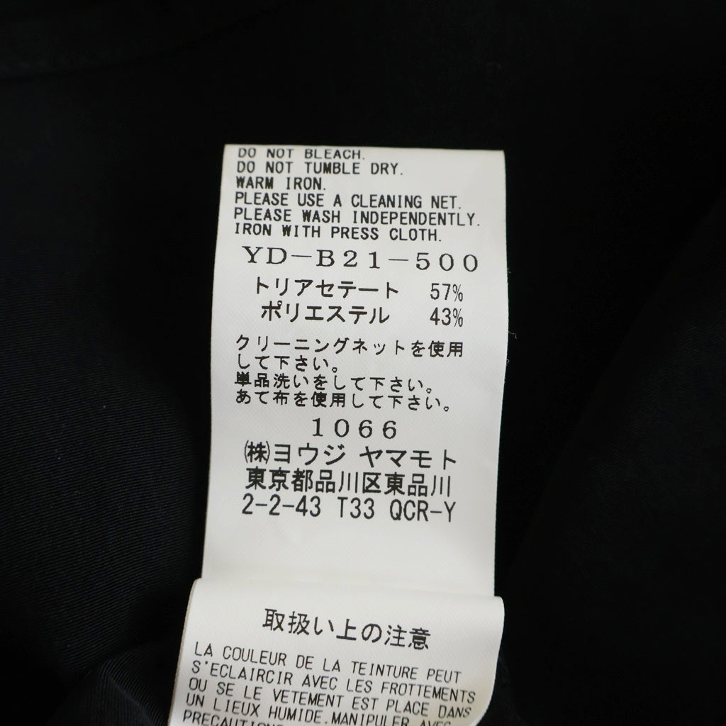 Y's(ワイズ) 17SS Crepe De Chine Half Sleeve Box Shirt クレープデシン ハーフスリーブボックスシャツ ブラック レディース YD-B21-500