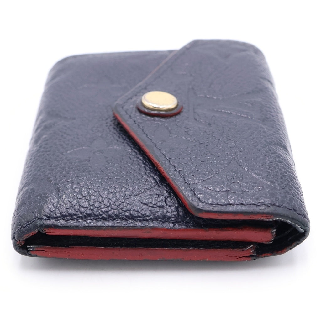 LOUIS VUITTON(ルイヴィトン) ポルトフォイユゾエ モノグラム・アンプラント マリーヌルージュ 二つ折り財布 ネイビー M58880 レディース