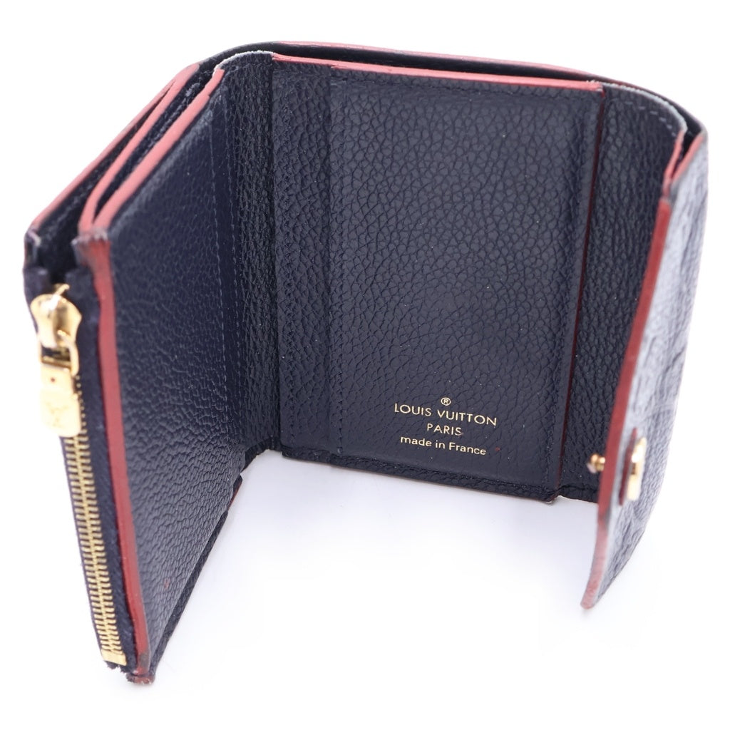 LOUIS VUITTON(ルイヴィトン) ポルトフォイユゾエ モノグラム・アンプラント マリーヌルージュ 二つ折り財布 ネイビー M58880 レディース