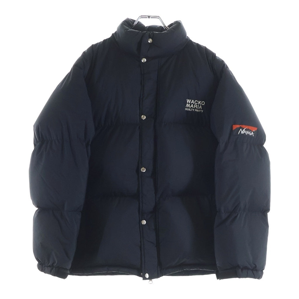 WACKO MARIA(ワコマリア) 25AW ×NANGA DOWN JACKET ナンガ フロントロゴ刺繍ダウンジャケット ブラック